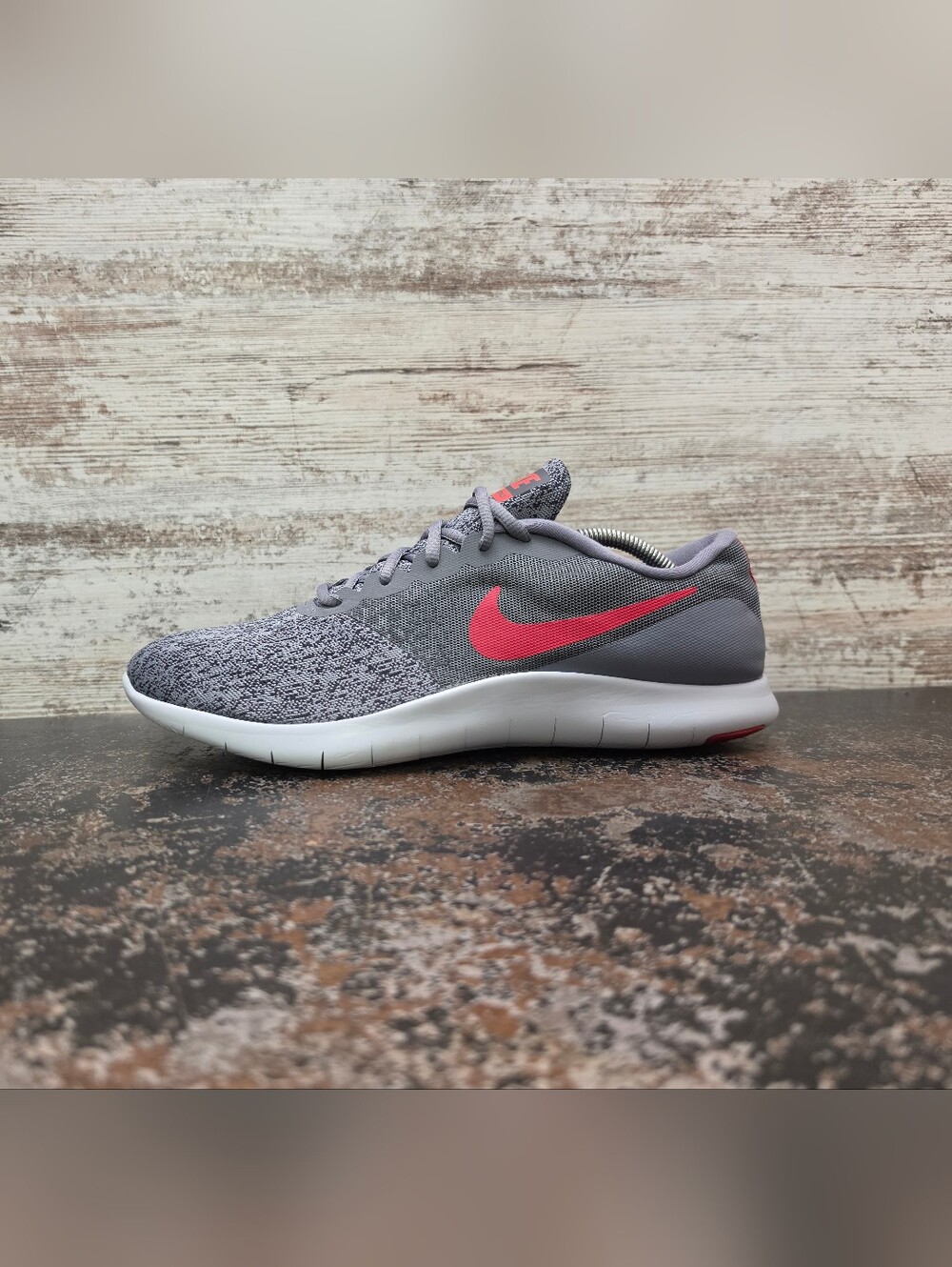 Mens Nike Flex Contact Running Shoes Sz 10.5 Used 908983 006 Gray Mesh